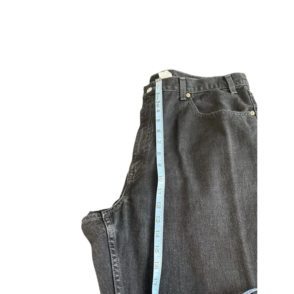 Levi's Jeans Men's Black 550 Relaxed Fit Straight Leg Cotton Rugged Size 42 x 30